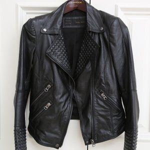 ZARA authentic leather motorcycle jacket
